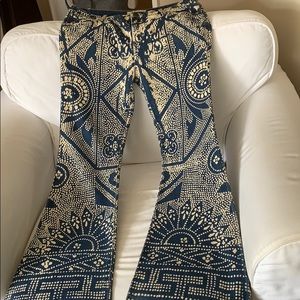 Free People batik print flares